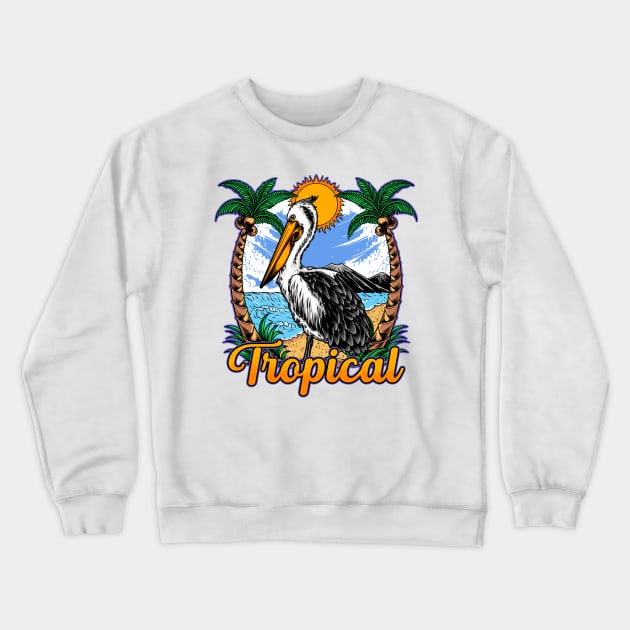 Tropical vibes Crewneck Sweatshirt by phsycartwork